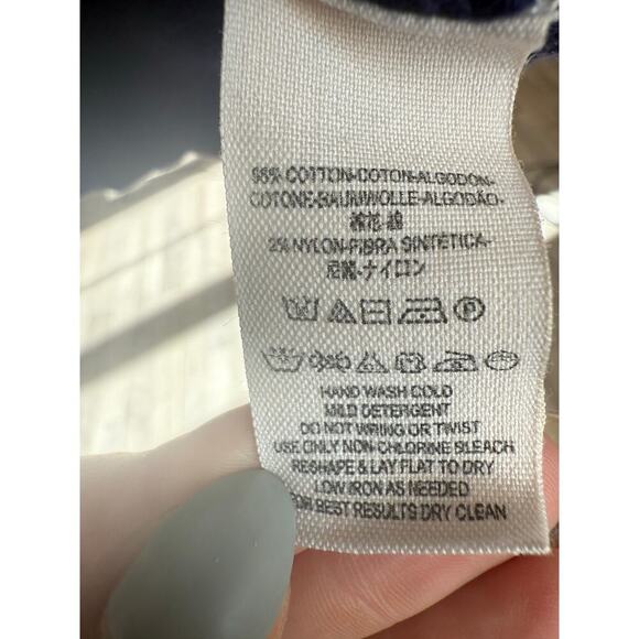 Free People Allure Slouchy V-Neck Sweater in Navy Size XS cotton - Picture 8 of 8